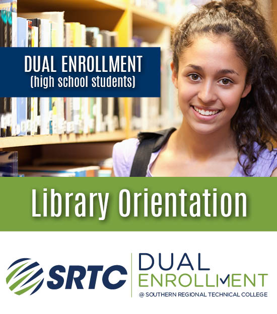 Dual Enrollment Library Orientation (photo of female student)