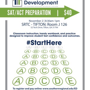 SAT ACT Test Prep Course in Tifton Saturday, November 2 Photo for SAT ACT Test Prep Course in Tifton Saturday, November 2