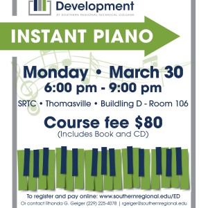 SRTC Thomasville to host Instant Piano course Photo for SRTC Thomasville to host Instant Piano course