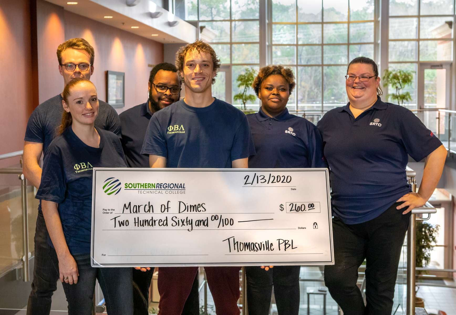 Photo for Thomasville PBL Donates to the March of Dimes 