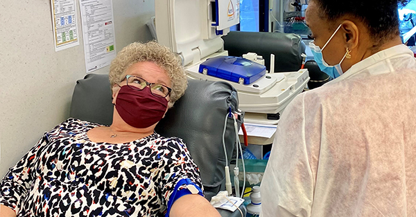 Photo for After More Than 30 Years of Donating Blood, Vickie Sangster Urges New Donors to Give 
