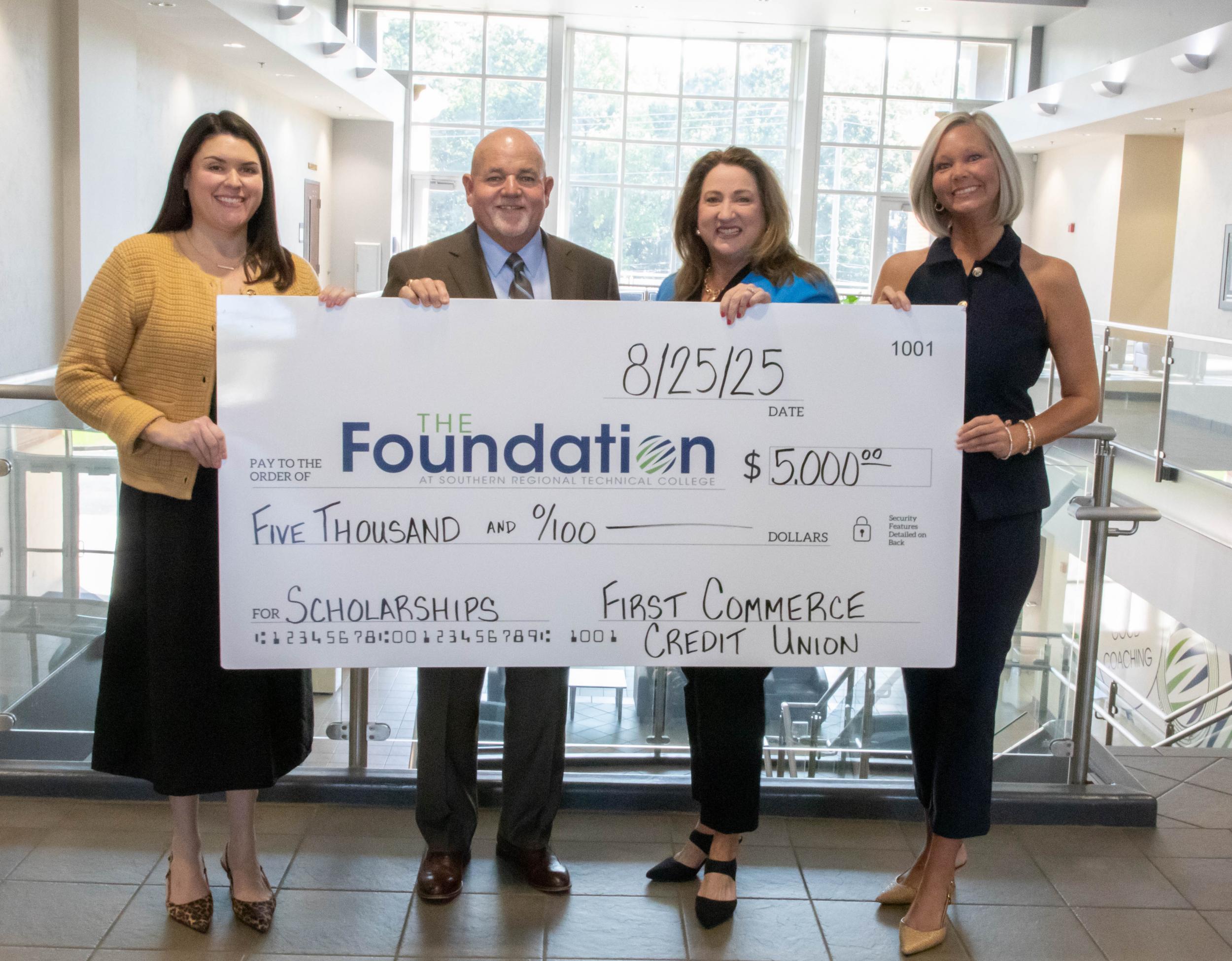 Photo for First Commerce Credit Union Donates $5,000 for Student Scholarships