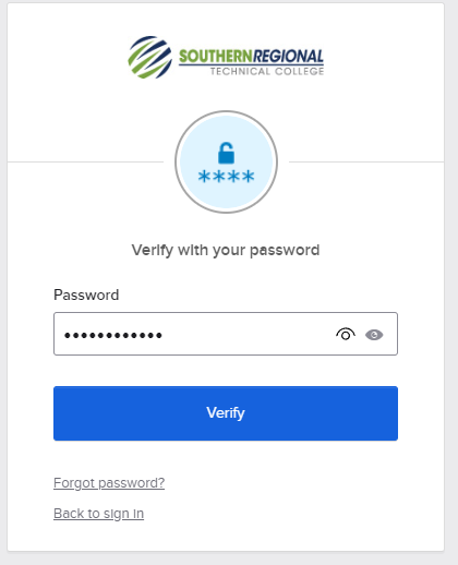 Okta Password entry