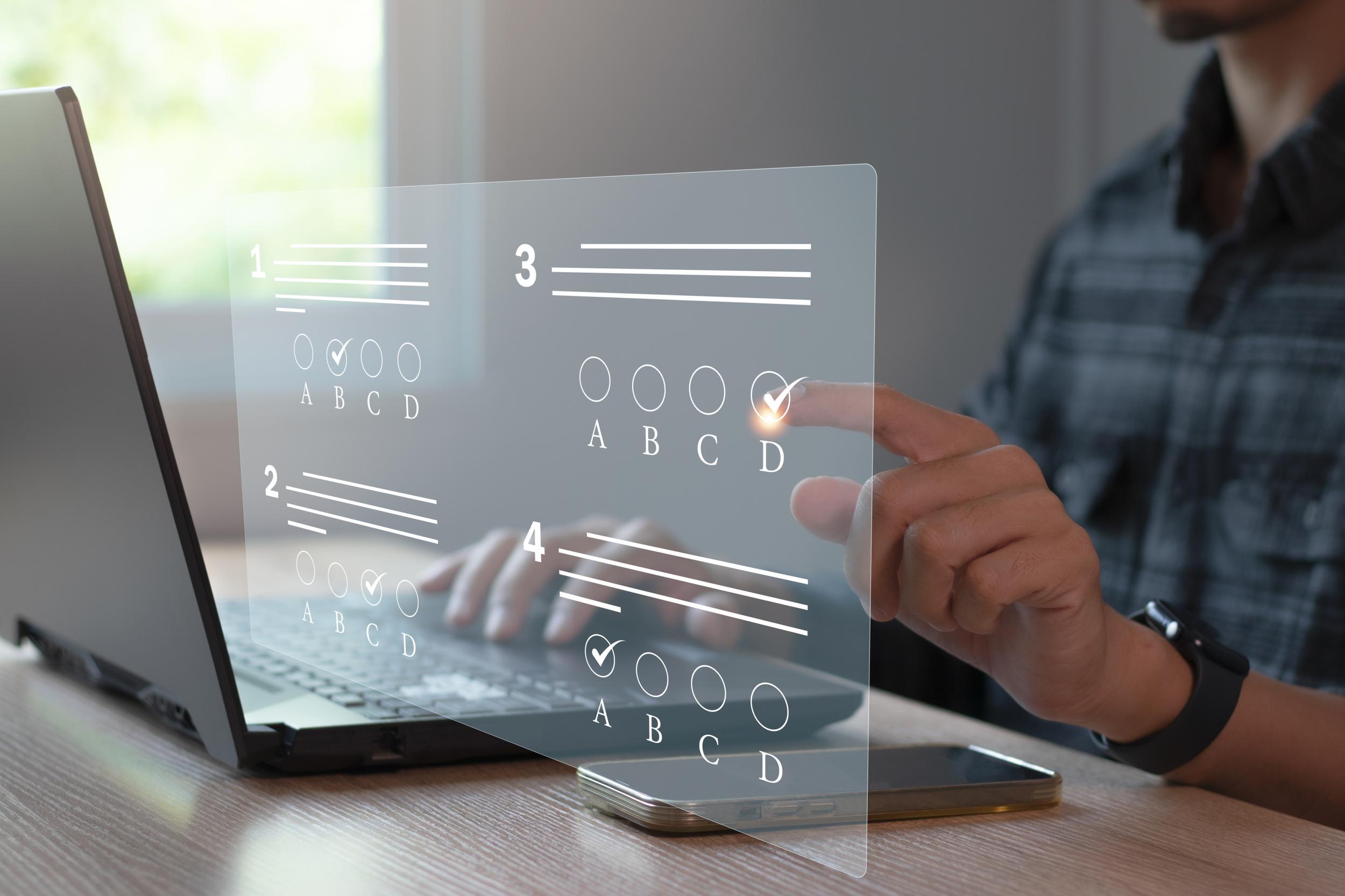 Photo of virtual exam